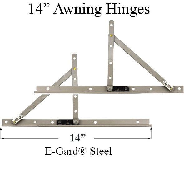 Awning Window Hinge And Track Pairs 14 - E-Gard® Steel Hardware