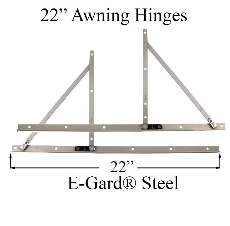 Awning Window Hinge And Track Pairs 22 - E-Gard® Steel Hardware