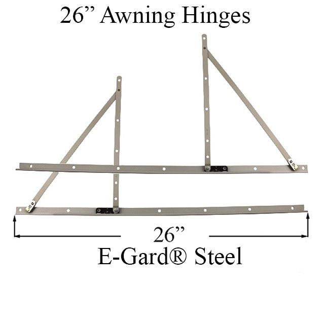 Awning Window Hinge And Track Pairs 26 - E-Gard® Steel Hardware