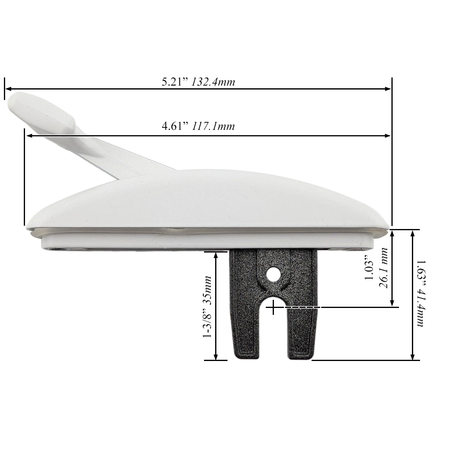Non-Handed Maxim 1-5/8" Projection Multipoint Sash Lock – White