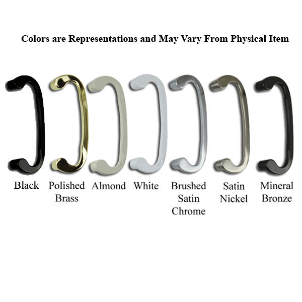 Legacy Glass Sliding Door Handle, CENTER Thumb Turn with Key, Choose Color