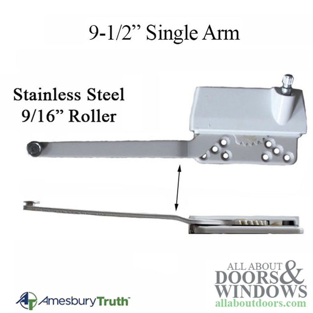 Truth Traditional 9-1/2" Straight Arm, Metal Stainless Steel Roller, Right Hand