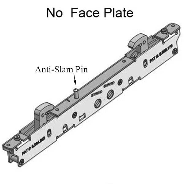 2-Point Double Hook Sliding Door Lock No Faceplate - Choose Color Hardware