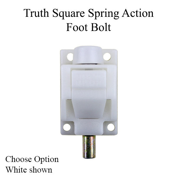 Truth Square Spring Action Foot Bolt For Patio Door - Choose Color Hardware