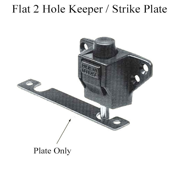 Auxiliary Strike Plate Foot Bolt Keeper Truth 2 Hole Flat- Choose Color Hardware