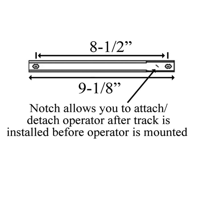 Truth 9-1/8" Stainless Steel Casement Window Operator Track, 2 Holes