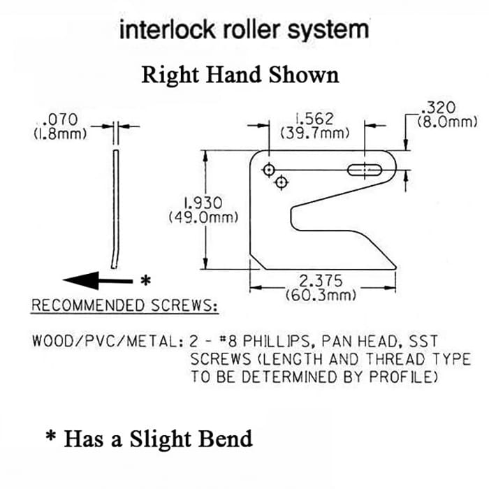 Truth 31301 Keeper for 24 Series Multipoint Lock, Right Hand