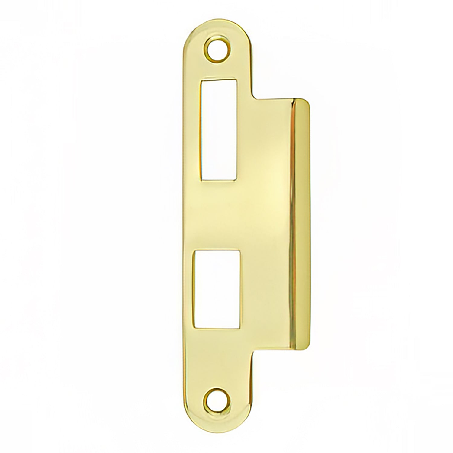 Right Hand Ashland Strike Plate – Polished Brass, 7/8" Base