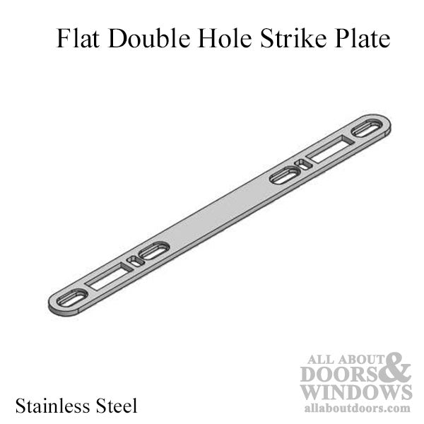 Stainless Steel Dual Point Flat Strike Keeper 3/4" x 10-1/8"