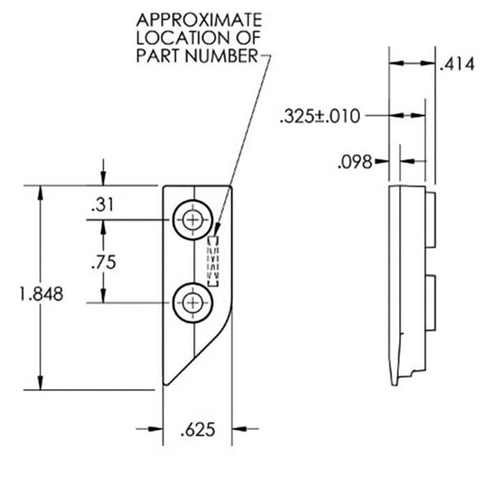 Right Hand Vinyl Window Strike Keeper Truth 31304
