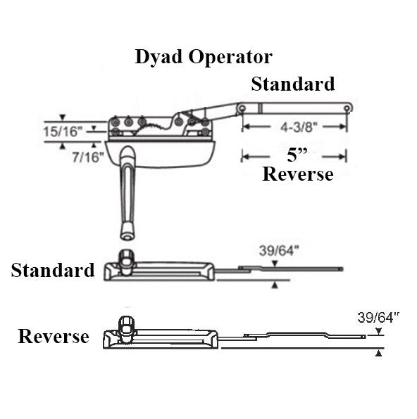 Truth® Maxim 50.70 Series Reverse Dyad operators, Left Hand