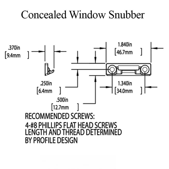 Truth 22999 Window Snubber, Die Cast – Weather Shield 940409