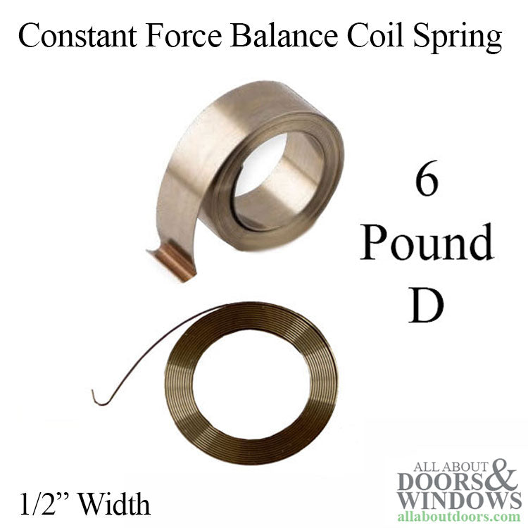 1/2" Constant Force Balance Coil Spring D, 6 lb – Amesbury Truth