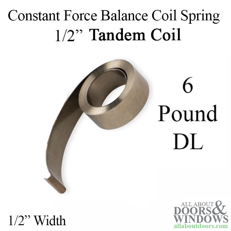 DL #6 1/2" Constant Force Balance Coil Spring for Tilt Windows