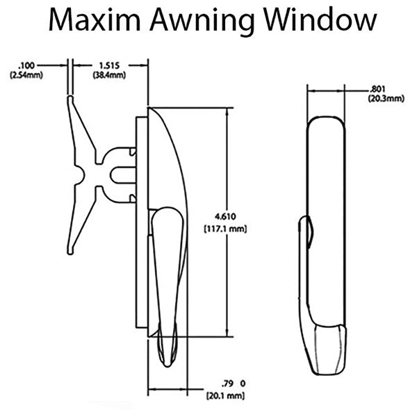 Truth® 24.32 Sash lock, Non-Handed Awning Window, Maxim
