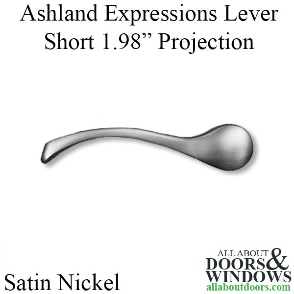 Expressions Short 1.98" Projection Levers, PVD Satin Nickel (Pair)