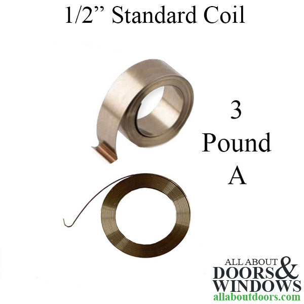 Stamped A 1/2" 3 lb Constant Force Balance Coil Spring