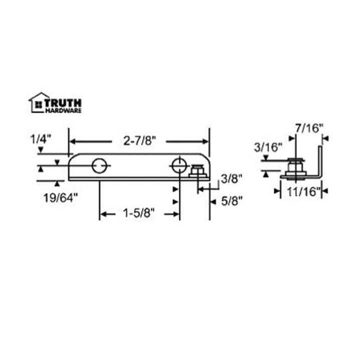 Truth® 10403 Snap-On Stud Bracket Right Hand