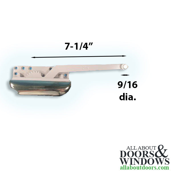 Eclipse Straight Arm Window Operator, 7-1/4" Gold, Fold Down Cover