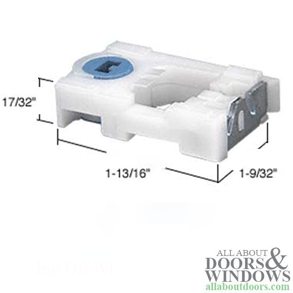 T-45 Pivot Lock Balance Shoe, 5/8" Spiral, White & Light Blue