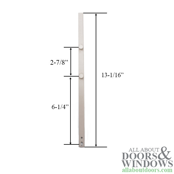 Truth 13-1/8" Tie Bar with 2 Rollers for Casement Windows