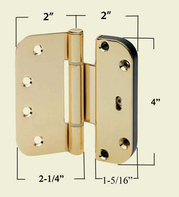 V400 Horizontal Adjustable 4X4 Guide Hinge 2D - Choose Color Hardware