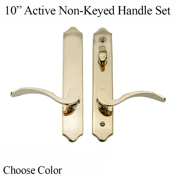 Elegance 10 Arch Non-Keyed Active Handle Hardware For Hinged Door - Choose Color