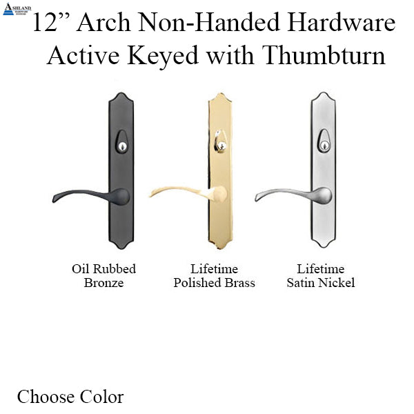 Expressions 12 Inch Arch Active Keyed Hardware - Choose Color