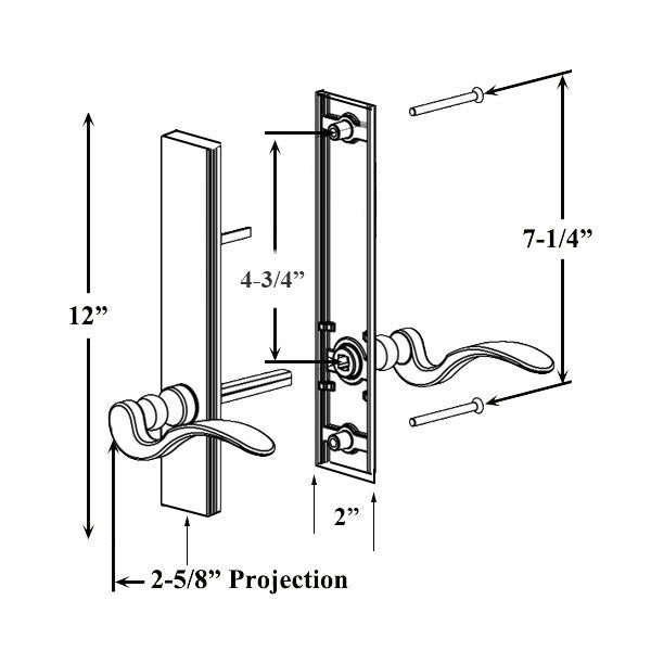 Expressions 12 Square Passive / Dummy Handle Set - Choose Color Hardware