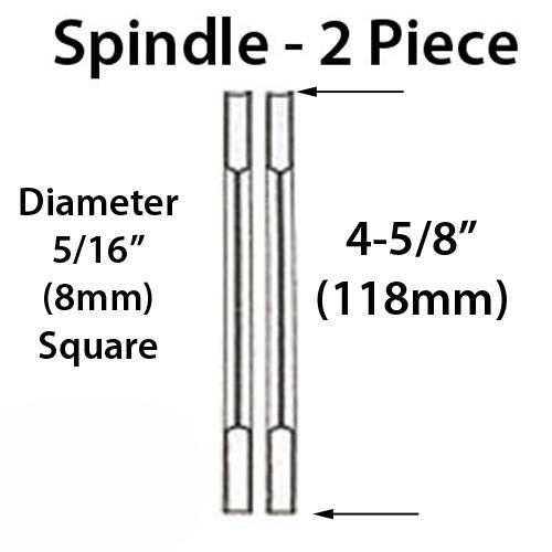 Spindle 2-1/4 Door 5/16 Dia 4-5/8 Length 2- Piece Hardware