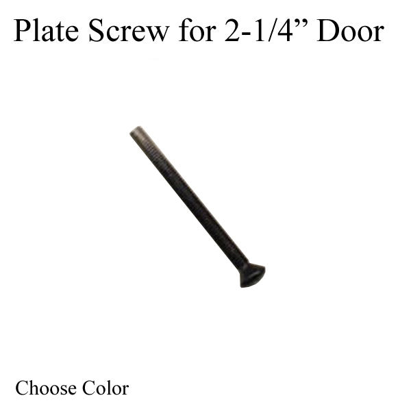 Screw Escutcheon Plate 2-1/4 Thick Door - Choose Color Hardware