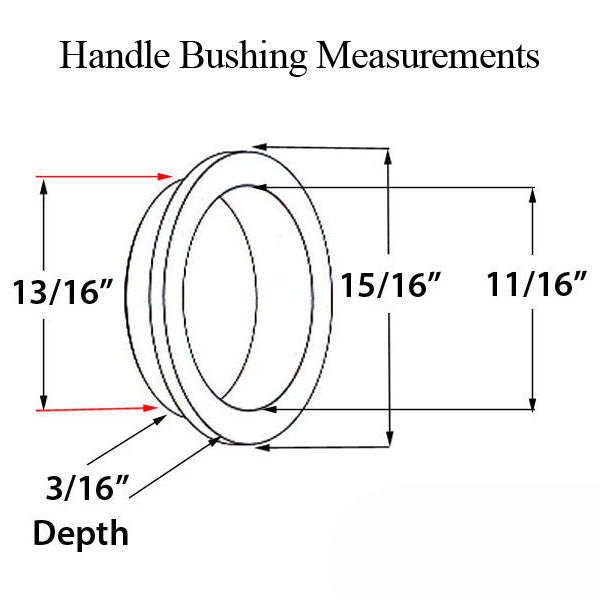 Marvin / Ashland Handle Bushing Plated Trim - Natural Color Hardware