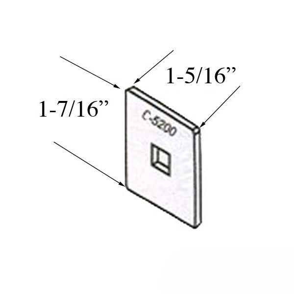 C-5200 Fixing Plate 1-7/16 In. X 1-5/16 - Converts Passive To Dummy Hardware