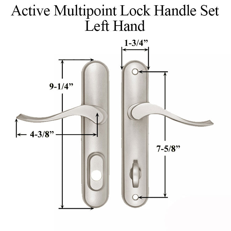 Active Handle Set 400B Multipoint Lock Trim Zinc Base Hardware