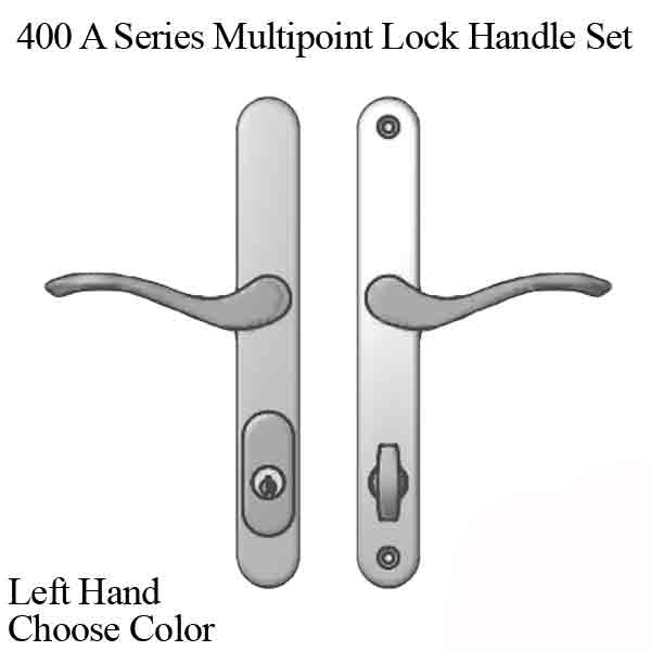 Active Handle Set 400 A Series Multi-Point Lock Trim - Left Hand Choose Color Hardware