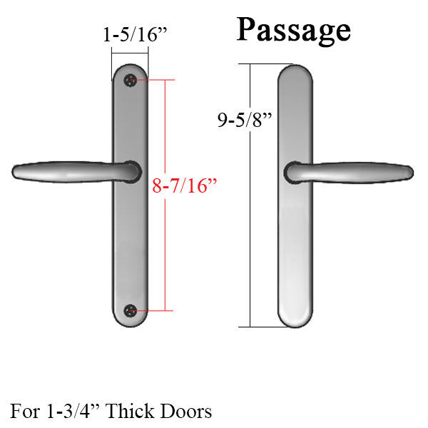 800A Series Ada Compliant Handle Non-Keyed Passive Hardware