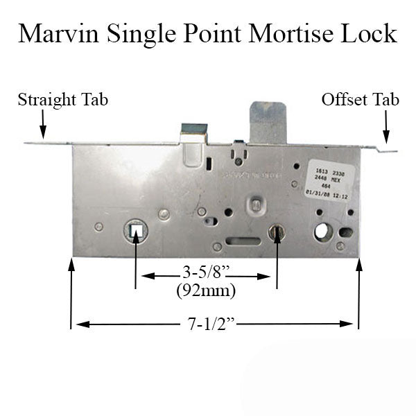 Mortise Lock Single Point Active 60Mm - Marvin Caradco Hardware