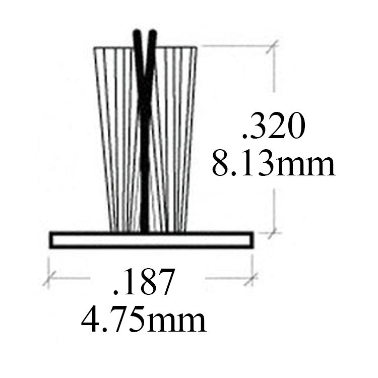 Weatherstrip .187" Backing .320" Pile Black – Door & Window Seal
