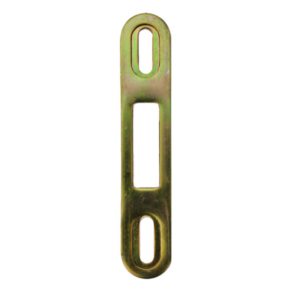 4" Latch Keeper for Sliding Glass Door, Hook Style, Stamped Steel