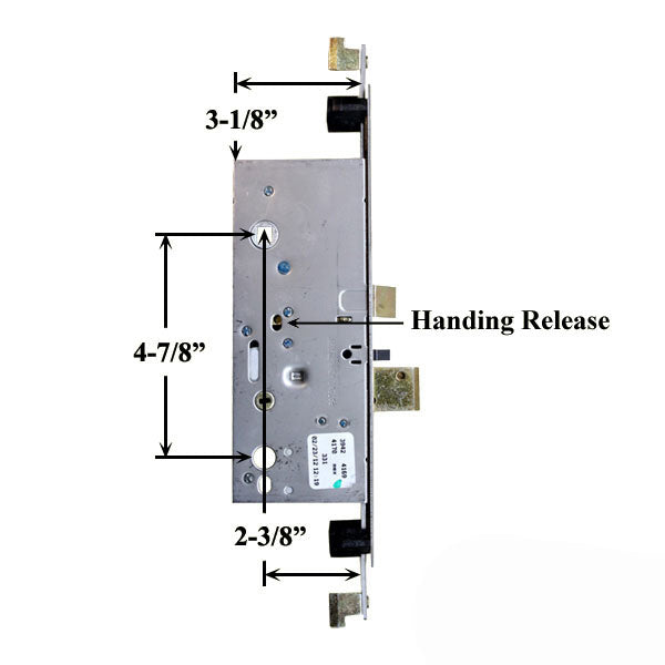 Active Concealed Rod Version 60Mm Mortise Lock - Square Face Hardware