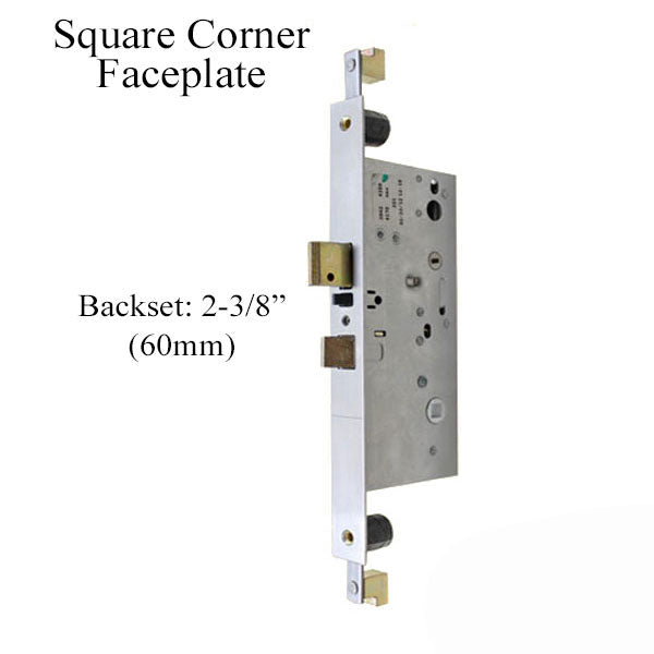 Active Concealed Rod Version 60Mm Mortise Lock - Square Face Hardware