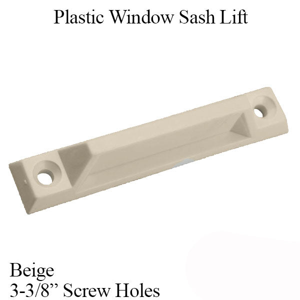 Sash Lift Plastic 3-3/8 In. Screw Holes - Beige Hardware