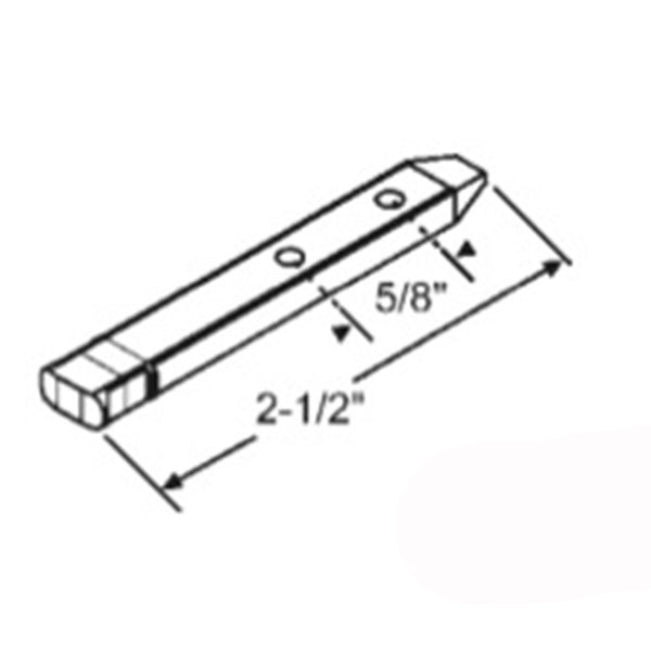 T-Head Pivot Bar 2 Hole 2-1/2 In. - Zinc Die Cast Hardware