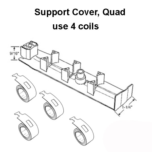 Support Cover Quad Coil Spring 1-1/4 Pocket - White Hardware