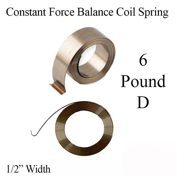 1/2 In. Constant Force Balance Coil Spring D #6 Pound Hardware
