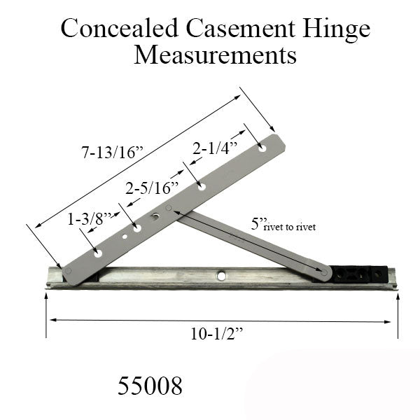 High Performance Concealed Casement Hinge - Upper Right Hardware