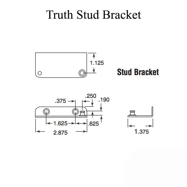 Truth Stud Bracket # 20629 Left Hand - E-Gard Finish Hardware