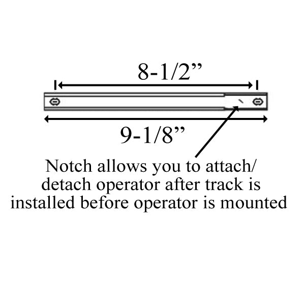 Track 9-1/8 Inch 2 Holes Casement Operator Hardware
