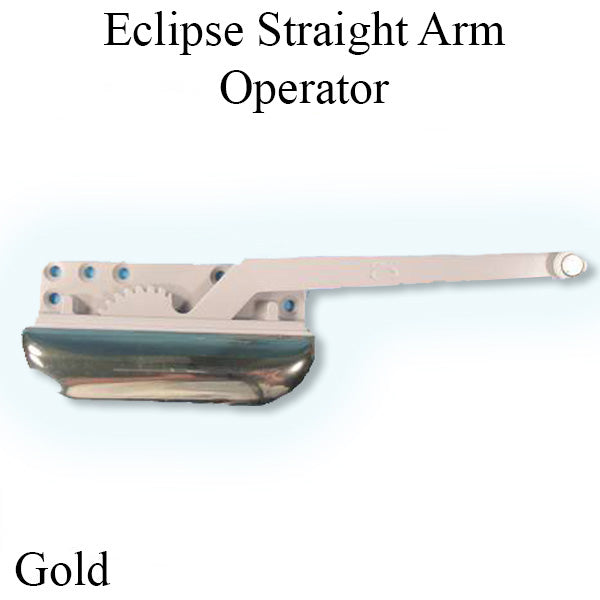 Eclipse Operator Straight Arm Fold Down Cover - Gold Hardware