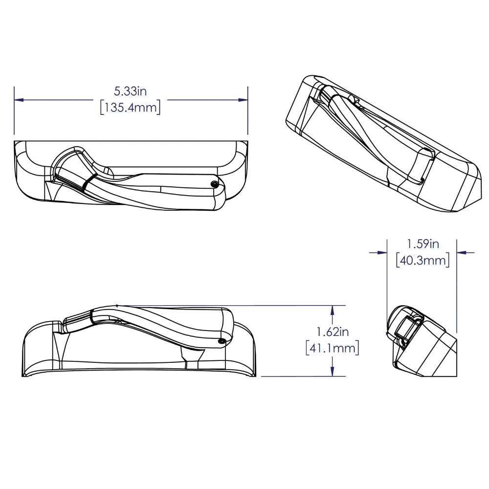 Tango Folding Handle with Cover, Encore Operator, Left Hand - Coppertone